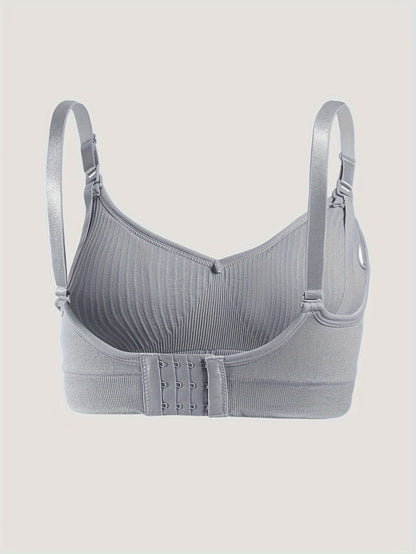 Set of 4 Maternity Nursing Bras - Soft, Flexible Full-Cup Breastfeeding Lingerie with Detachable Pads, Slim Fit, Suitable for All Seasons, Ideal for Expecting Mothers, Support for Breastfeeding | Slim Fit Bra | Flexible Material
