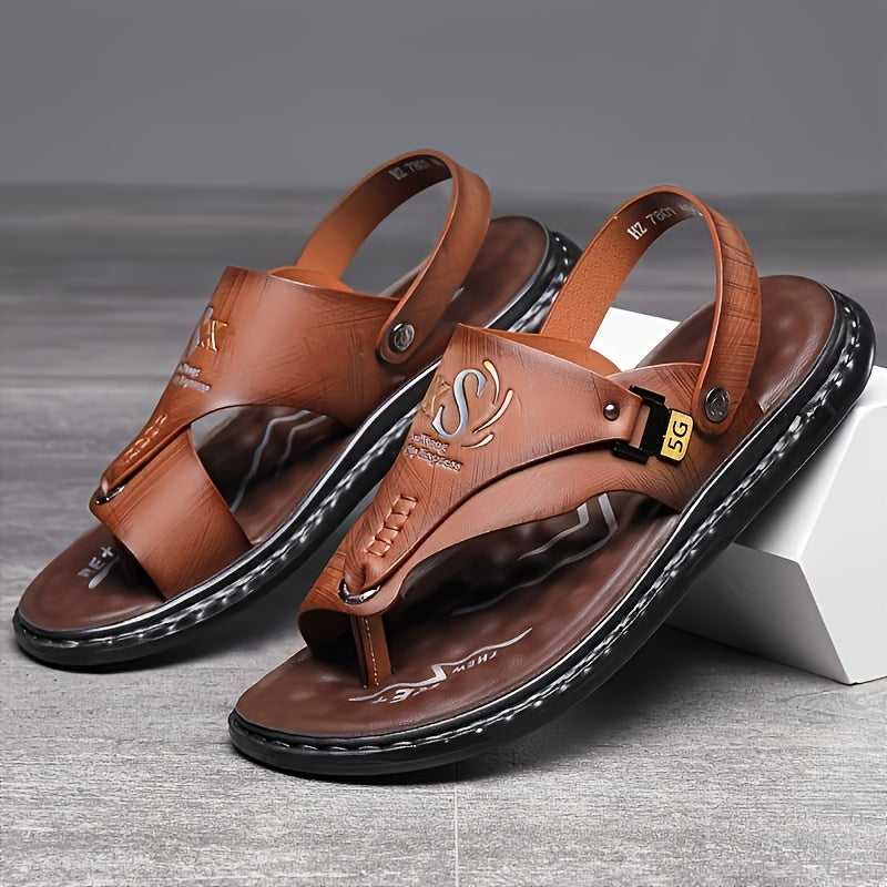 Men's Beach Shoes, Open Toed Sandals, Casual Summer Sports Thick Soled Slippers, New Sandals Suitable for Beach Walks And Outdoor Activities