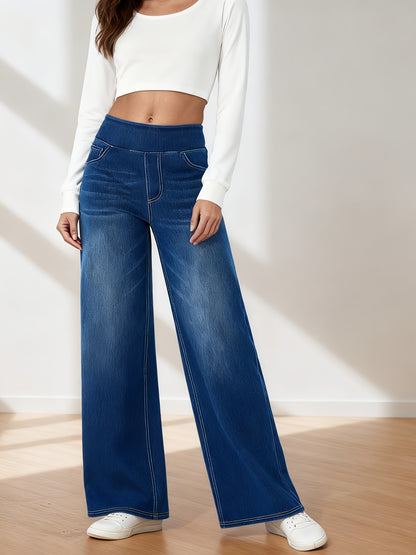 Women's Light Blue Denim High-Waist Jeans - product view 19