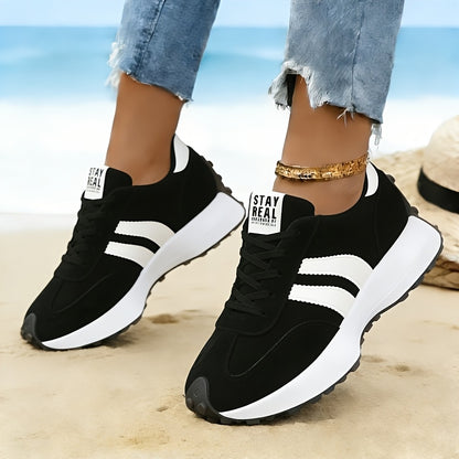 Introducing The Latest Women'S Athletic Casual Footwear, Featuring a Fashionable Thick Sole That Adds Height. These Retro-Style Shoes Are Perfect for Both Outdoor Activities And Everyday Use, Women Shoes, Sneakers
