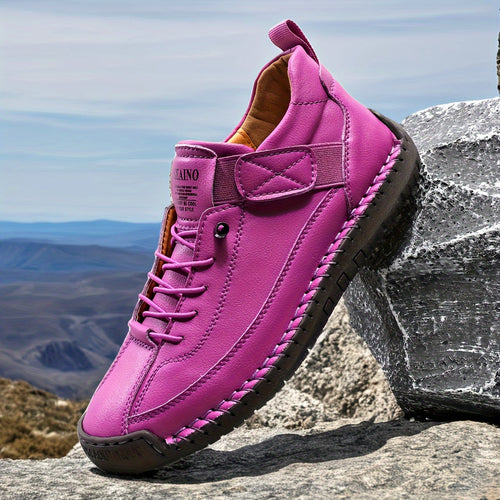Comfort-Focused Women's Ankle Boots - Stylish Lace-Up Design, Retro High Top with Soft Sole for Enhanced Walking Comfort - Durable Outdoor Flat Hiking Shoes, Women Shoes