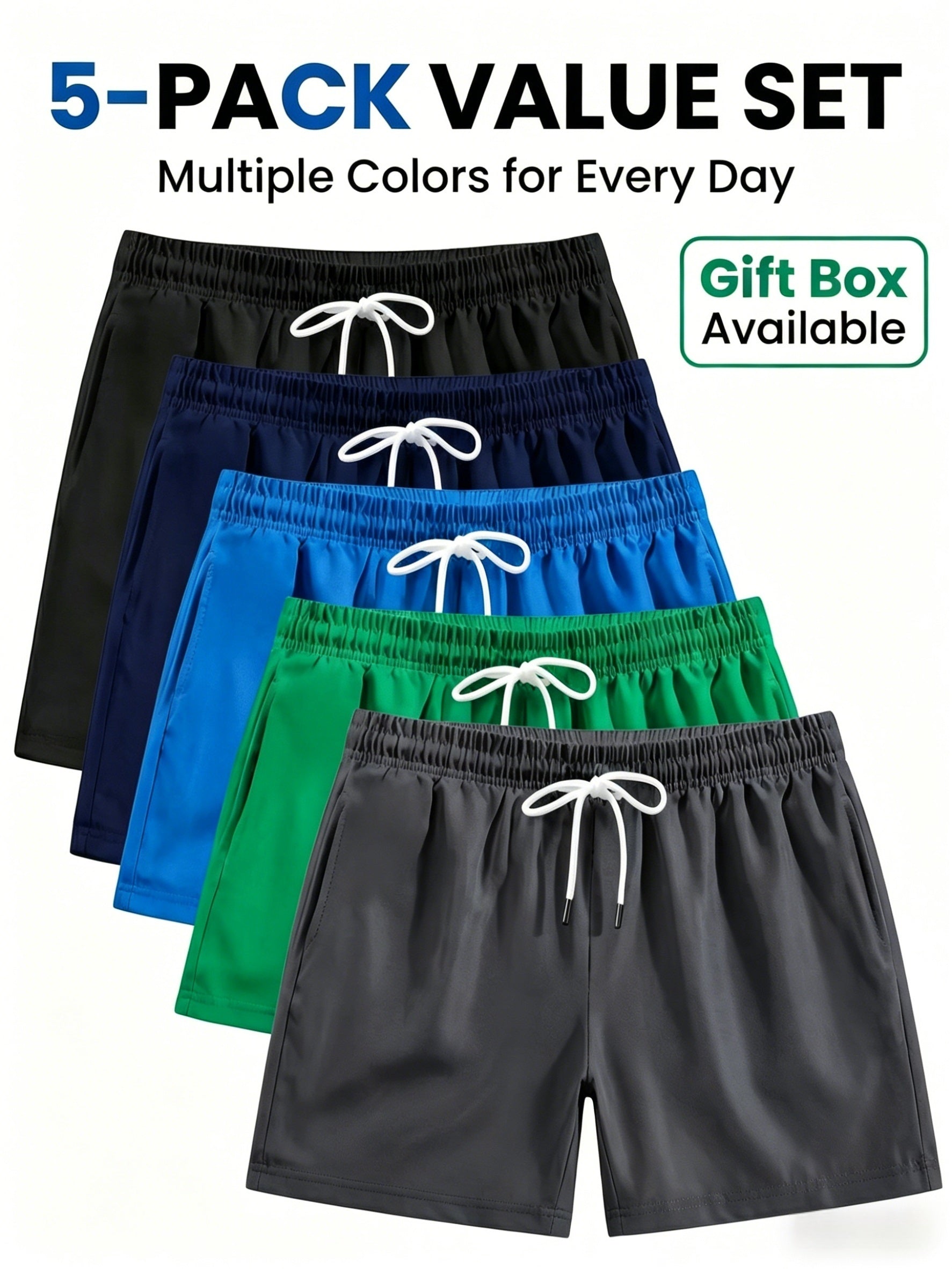 5-Pack Printed Shorts Polyester Shorts - product view 48