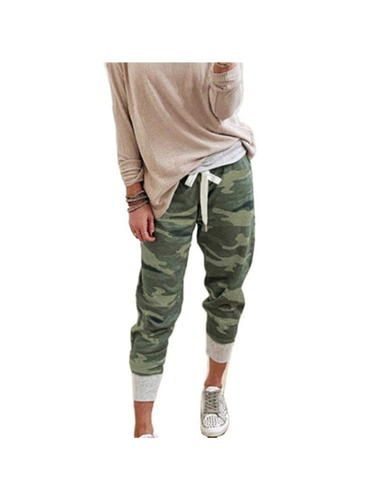 2025 Camouflage Print Joggers for Women, Drawstring Waist Elegant Casual Style, Trousers with Chic Design, Versatile Fashion Essential