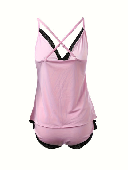 2025 New Temptation Collar Wave Pleats Sexy Home Duo Set, Women'S Pyjama Lingerie, Perfect Gift For Summer, Sexy Loungewear