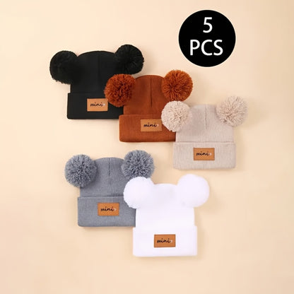 Kids' Thermal Beanie - 5-Piece Pack