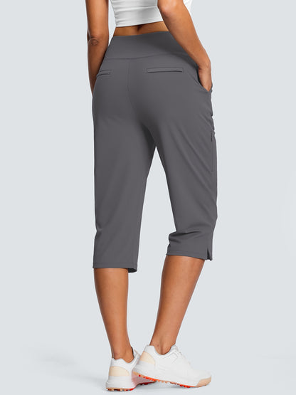 18" Dressy Capri Pants for Women High Waist Stretch Women'S Capris Pants for Summer with Pockets Work Casual