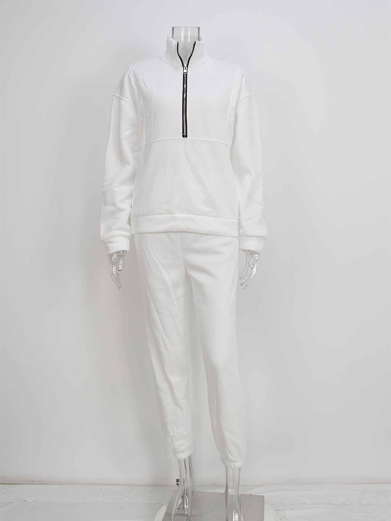Women's Black Knit Zip-Up Pants - product view 15