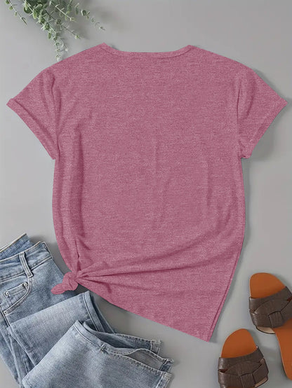 Women'S bird Radicalized By Basic Decency T-Shirt with Print, Short Sleeve Crew Neck Casual Top, Perfect for Spring & Summer, Ideal Birthday or Holiday Gift, Casual Commute Tee, Minimalist Print Short Sleeve Top for Office & Errands Fall