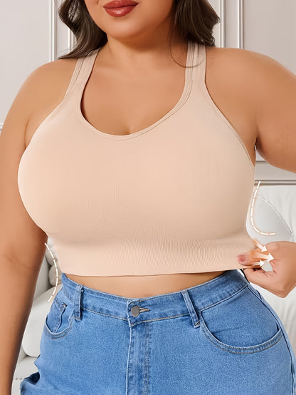 2pcs Women's Solid Color Sports Yoga Comfortable Push-up Bras - Underwear Suitable for Yoga And Exercise