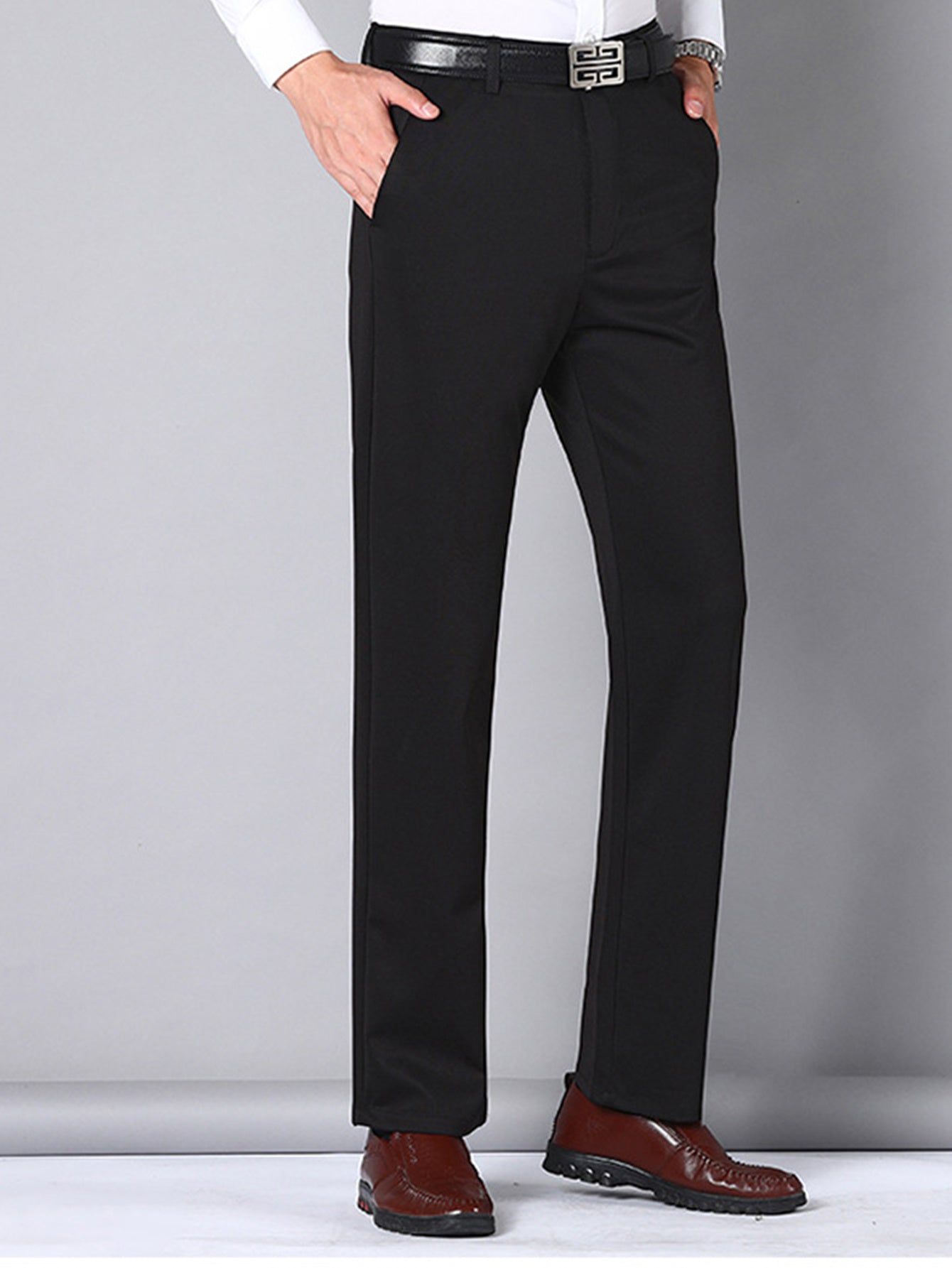 3 Colors Available, Men's Suit Pants, New Men's Classic Senior Business Casual Light Suit Pants, Casual Pants, Interview, Office Choice, Comfortable Material, Breathable and Quick-drying, Pocket Design, Perfect Gift Choice