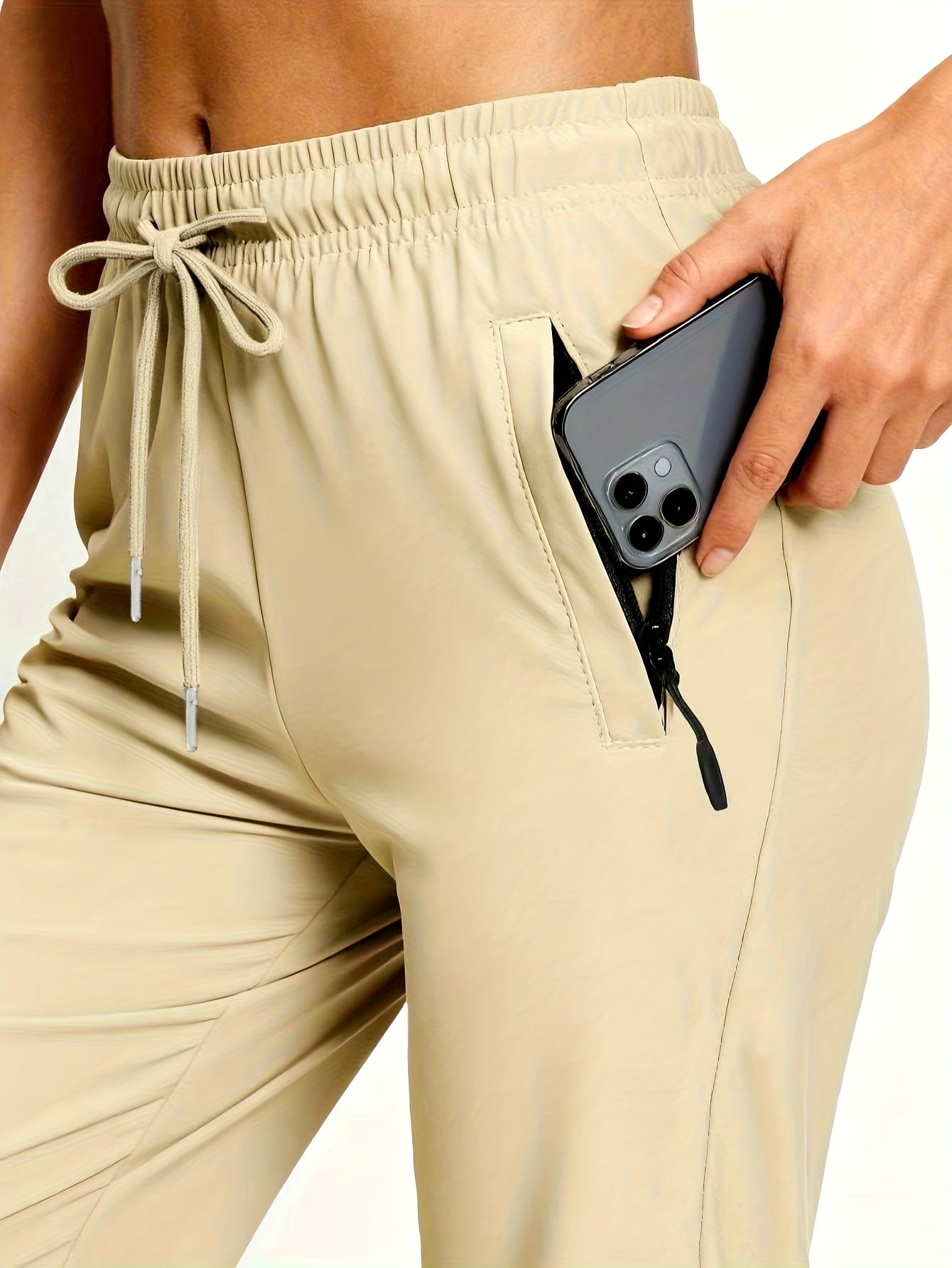 Athletic Joggers for Women That Are Quick-Drying, And Highly Stretchable: Lightweight Gym Trousers Featuring Pockets, a High Waist, And a Drawstring, Perfect for Workouts, Yoga, Or Lounging