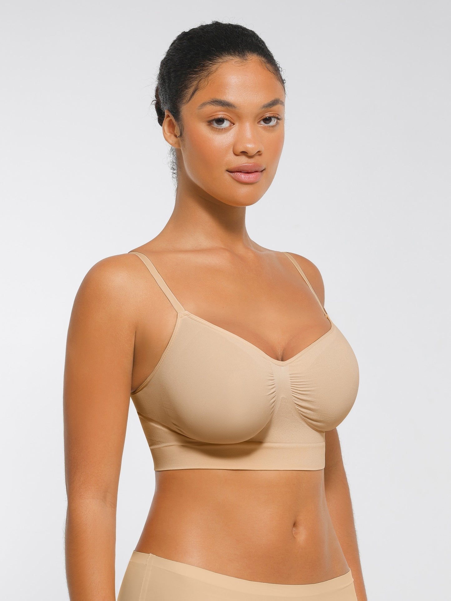 Plus Size Seamless Bra for Women Push-Up Breathable Back Control Bra