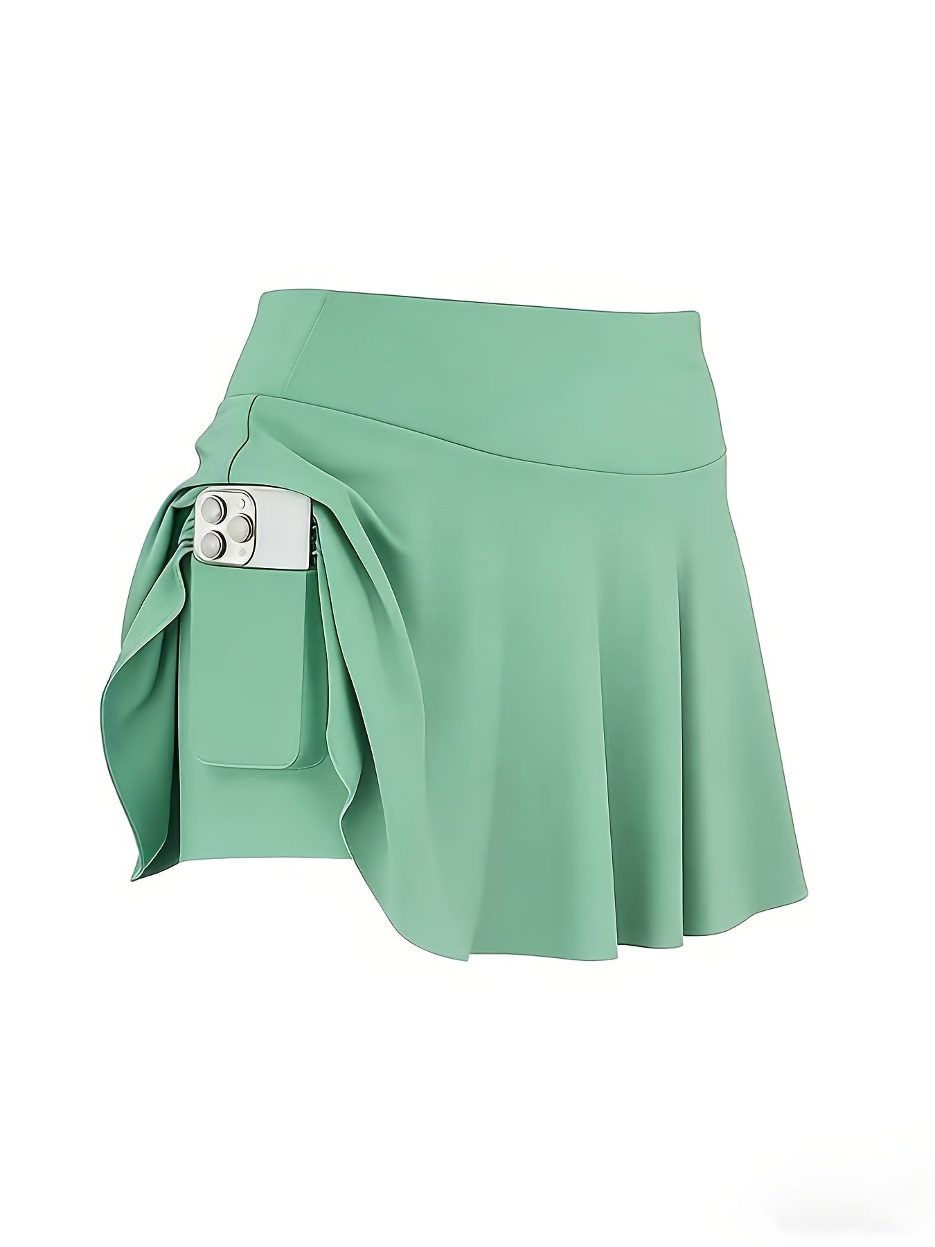 4pcs Women's Athletic Skorts Fake 2pcs Skirt Pants Elegant High Waist Skirt Summer Korean Style with Pockets Breathable Slim Fit Yoga Skirt Built-in Shorts Anti-Exposure Running Fitness Tennis Sports Skirt Gift for Wife Family Friends
