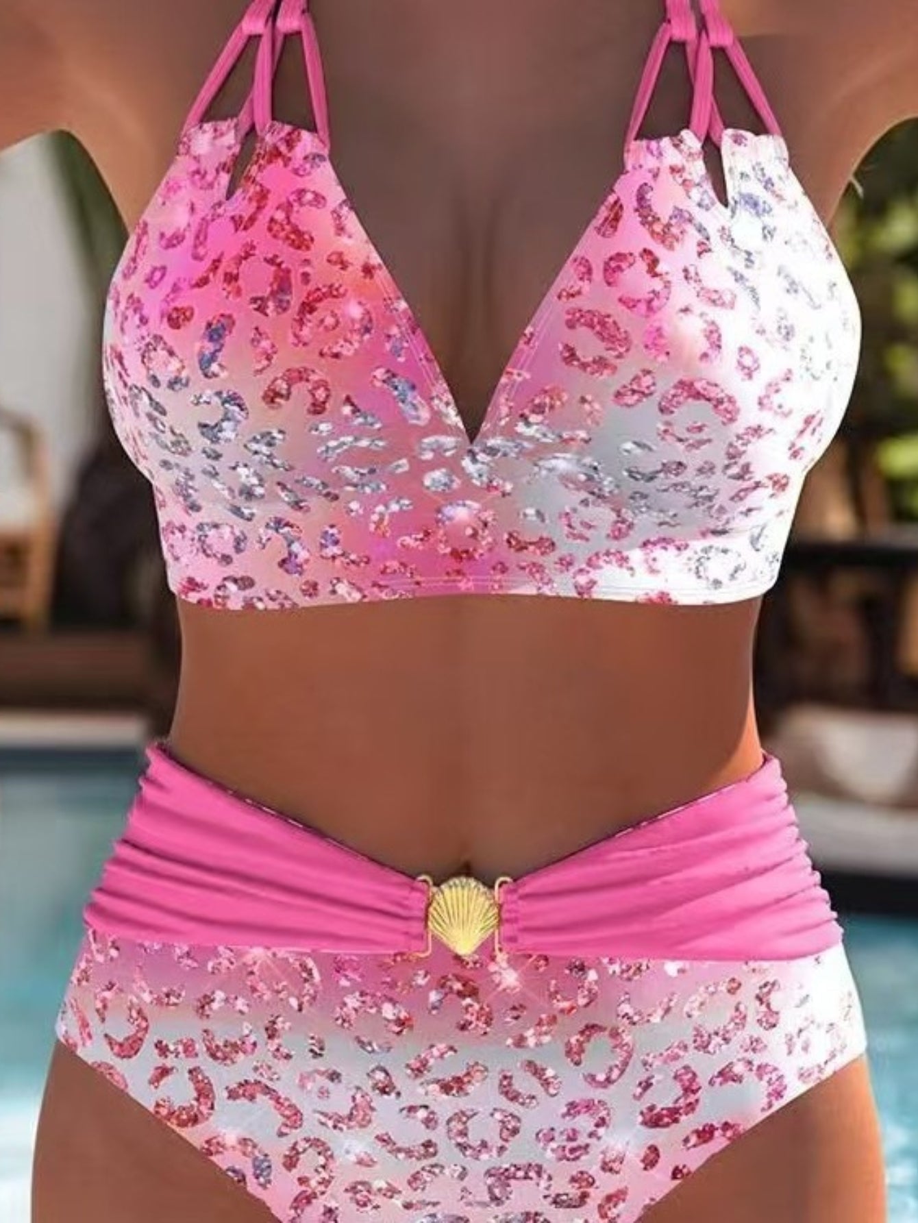 Women'S Swimsuit Swimwear Beach Suit Swimsuit Summer Beach Holiday Travel Fashion Elegant And Exquisite Two-Piece Swimsuit Suit