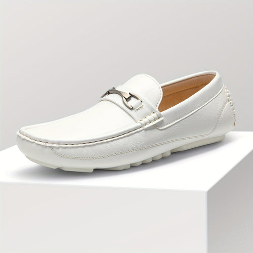 Bruno Marc Men's loafers driving moccasins penny loafers round toe shoes slip-on white loafers daily comfort
