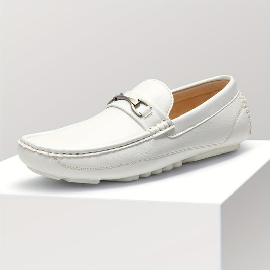 Bruno Marc Men's loafers driving moccasins penny loafers round toe shoes slip-on white loafers daily comfort