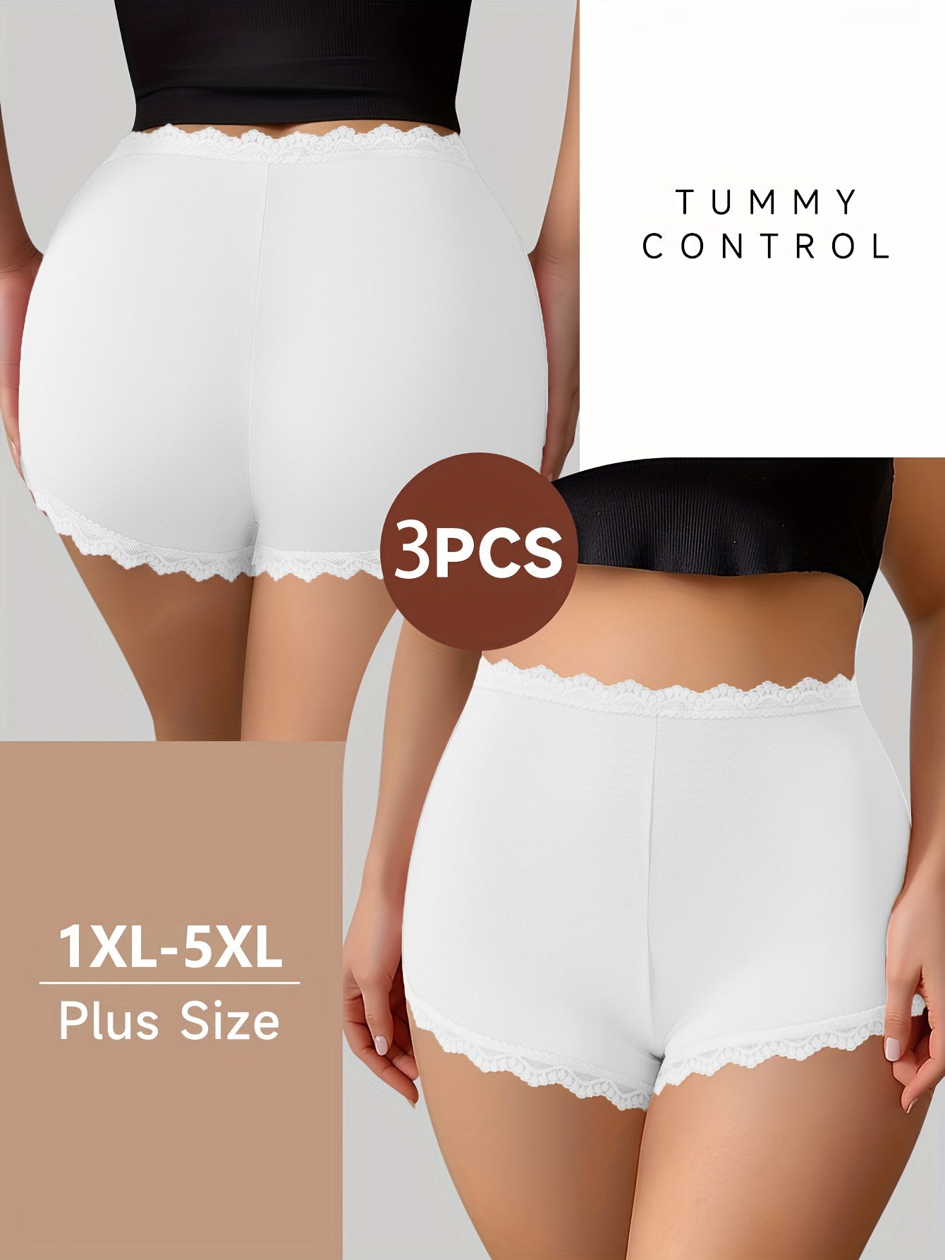 Women's Mixed colors Lace High-Waist Oversized Underwear - product view 7
