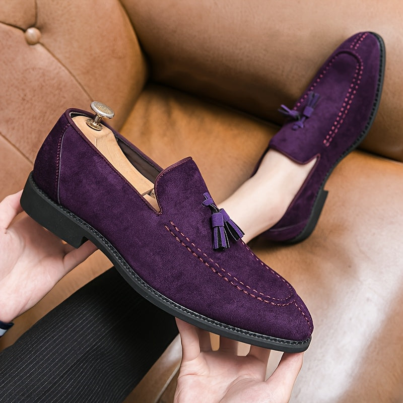 Men'S Slip-On/Lace-Up Casual Shoes - EVA/ Upper & /Rubber Sole, Mid-Top Comfortable Design with Decorative Tassel