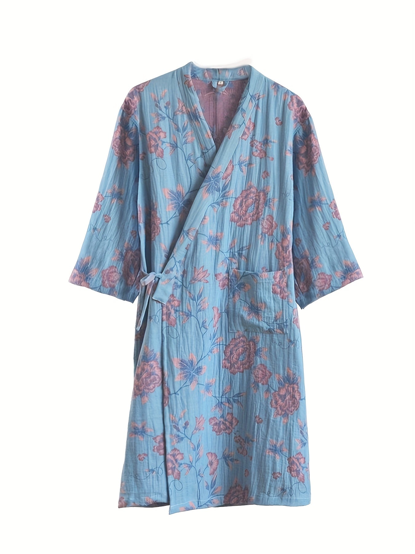 A Fashionable Thin Bathrobe, Plain Weave Gauze Bathrobe, Pure Fabric, Wearable Bath Towel, Quick Drying And Absorbent, Swimming, Bathing, Beach Vacation, Adult Plus Size Gauze Nightgown, Can Be Worn Externally.