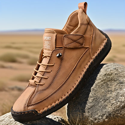 Comfort-Focused Women's Ankle Boots - Stylish Lace-Up Design, Retro High Top with Soft Sole for Enhanced Walking Comfort - Durable Outdoor Flat Hiking Shoes, Women Shoes