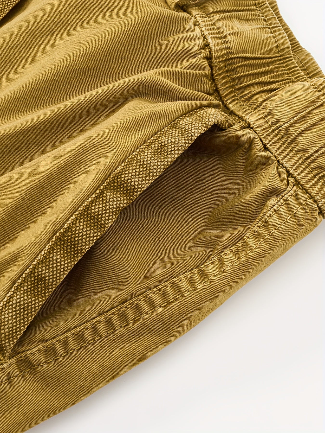 Men's Breathable Cotton Shorts with Multi-Pocket - Elastic Workwear Shorts Suitable for Outdoor,,, Casual Wear - Mid-Rise Pants with /Equipment Pockets