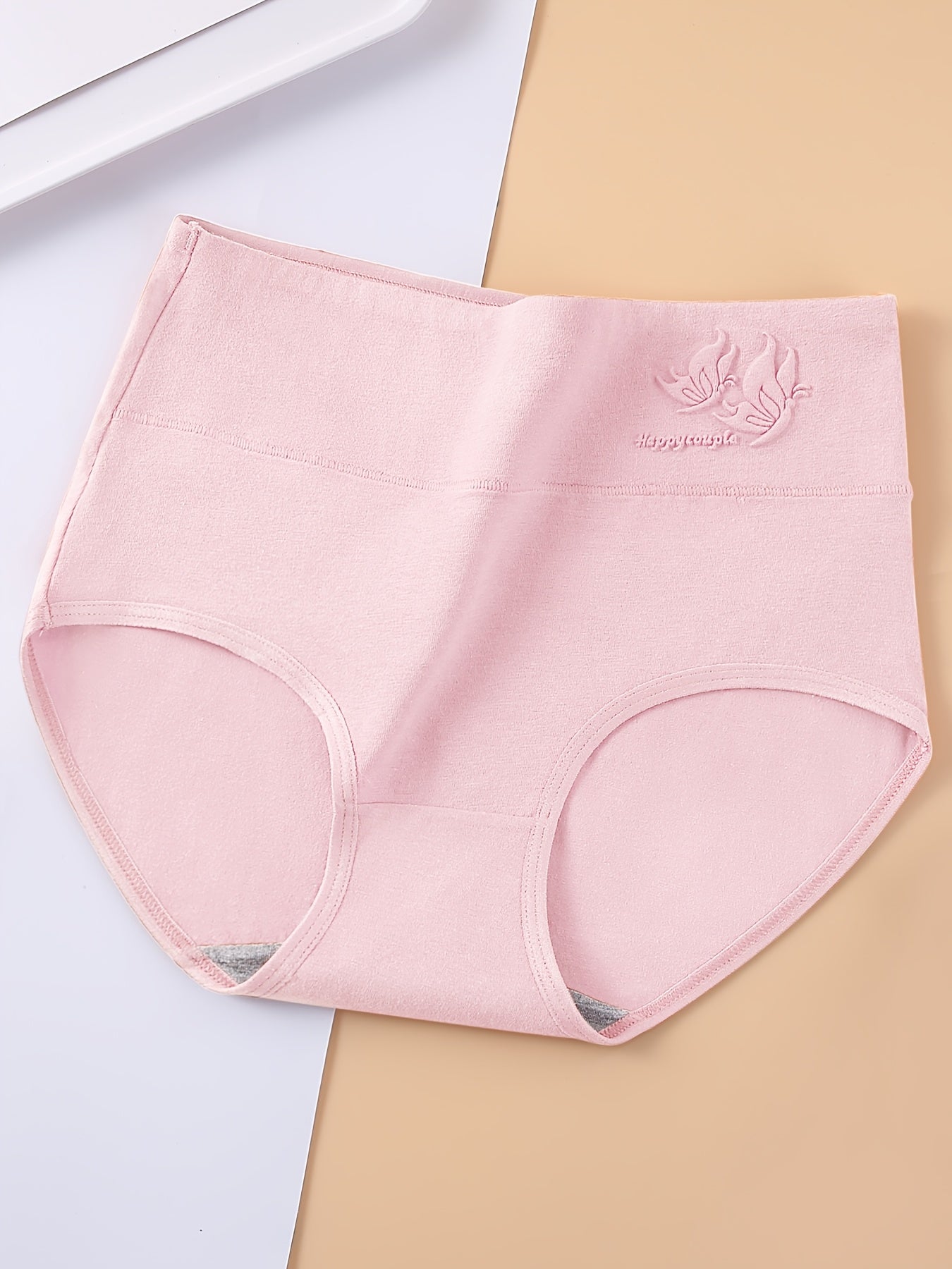 4pcs Women'S High-Waist Solid Color Briefs, Easy Comfortable Breathable Stretch Panties, Women'S Lingerie And Underwear