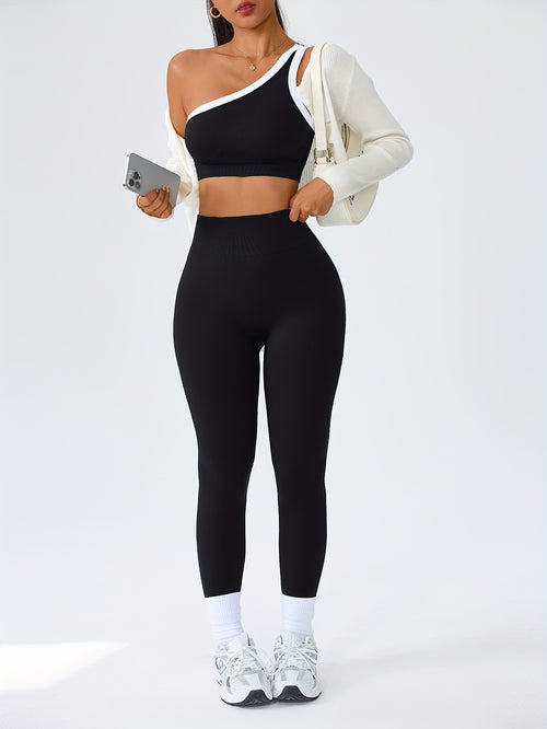 Women's Navy Blue Color High-Waist Leggings - product view 1