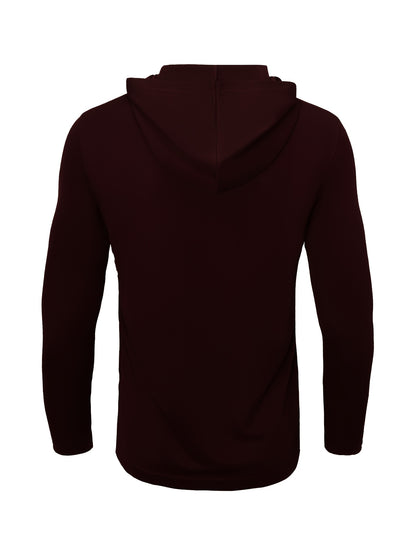 Four Piece Men'S Long Sleeved Solid Color Sports Top, Long Sleeved Hooded Sports Top, Quick Drying Fabric, Simple, Comfortable And Breathable