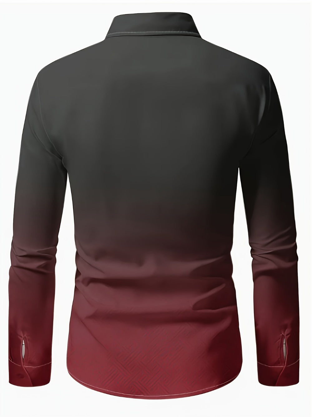 Men's Geometric Print Plus Size Long Sleeve Dress Shirt - Easy Care