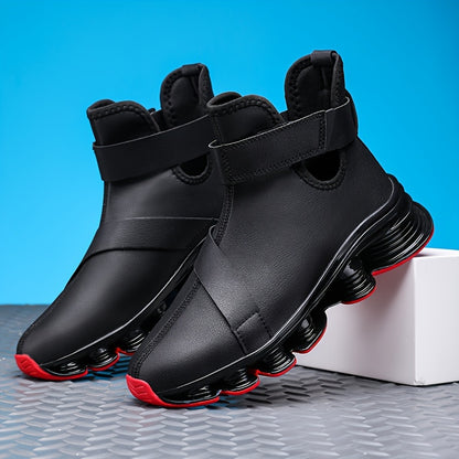 Men's Casual Sneakers, High-Top Autumn/Winter Shoes, Blade Running Shoes, Slip-Resistant, Wear-Resistant, Shock-Absorbing, Sports Casual Walking Shoes