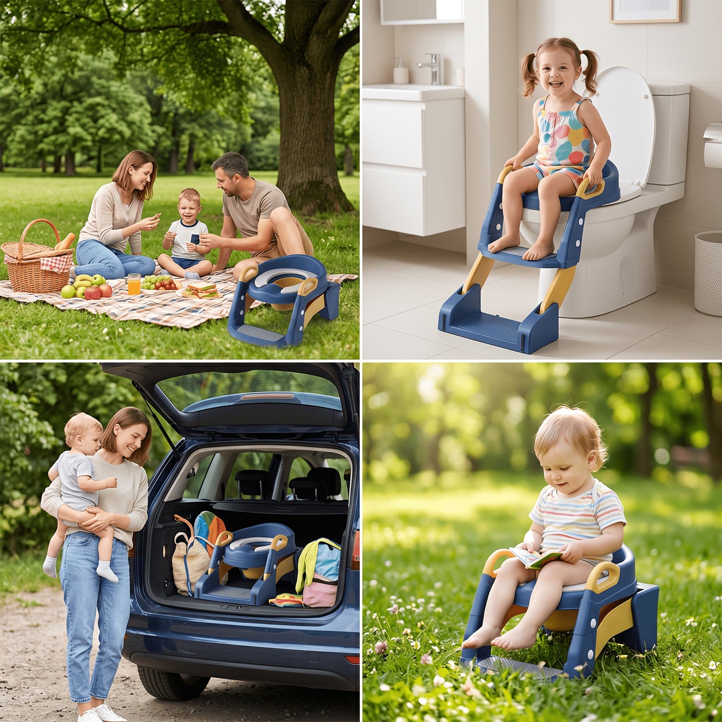 Toilet Potty Training Seat With Step Stool Ladder And Urinal, Safe & Comfortable Potty Chair With Anti-Slip Design, Adjustable Height, Soft Cushion, Foldable For Easy Storage, Perfect For Kids And Toddlers.easter Gifts For Kids.