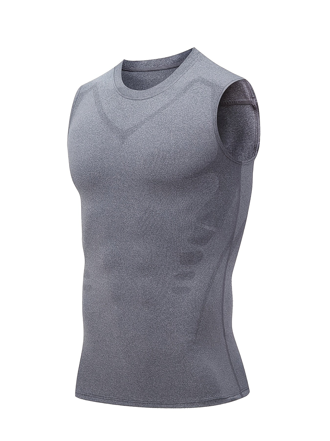 3pcs Men's Sports Compression Tank Tops, Basketball Athletic Sleeveless Shirts, American Style Training Vests, Moisture-Wicking Breathable Quick-Dry Base Layer for Sports & Outdoor Activities