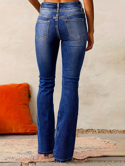 2025 Spring New Retro Stretch Jeans Women's Clothing Washed Street Micro-pull Trousers