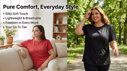 6pcs Random Women's Crew Neck T-shirt, A Versatile And Casual Short-sleeved Top, Breathable And Quick-drying, Suitable for Multiple Scenarios Such As Fitness, Shopping, Dating, Daily Commuting, Etc., An Essential Summer Top Item