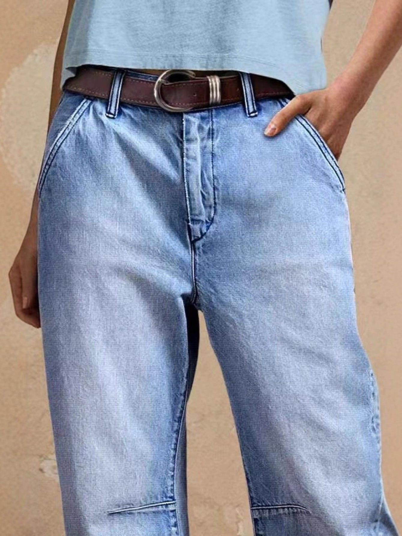 Women's Autumn/ Winter 2025 New Casual Fashion Loose Denim Pants