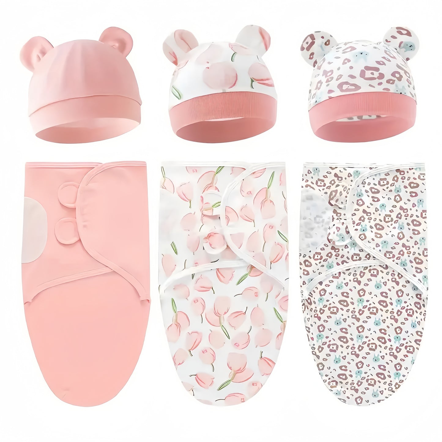 3-Pack Baby Swaddle Sacks - Newborn Swaddle Sack - Ergonomic Baby Swaddles 0-3 Months