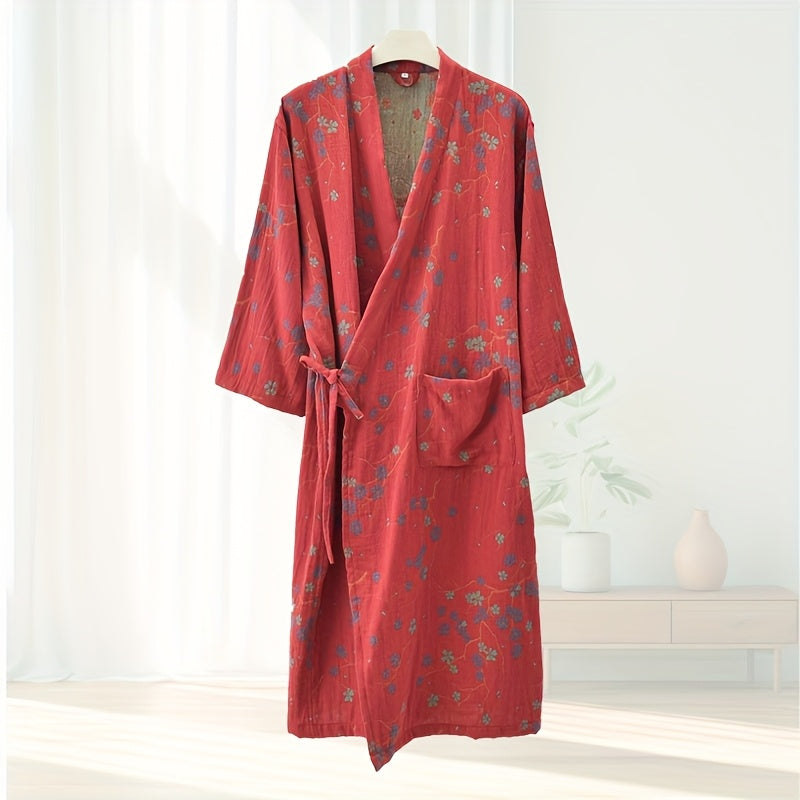 One Fashionable Spring And Summer Thin Bathrobe, Flat Jacquard Fabric Bathrobe, Pure Fabric, Wearable Bath Towel, Quick-Drying And Absorbent, Suitable for Swimming, Bathing, Beach Vacation, Gauze for Adults And S, Can Be Worn Outside