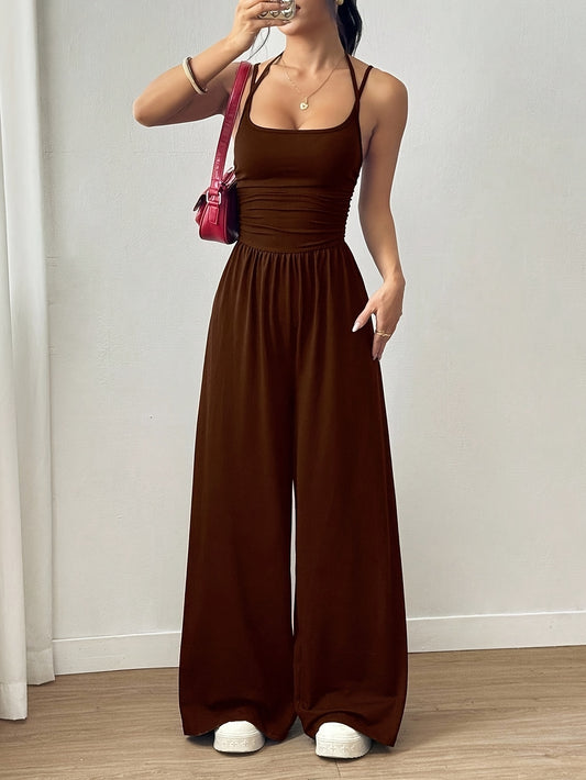 Casual Loose-Fitting Pleated Jumpsuit for Women, Suitable for Spring And Summer