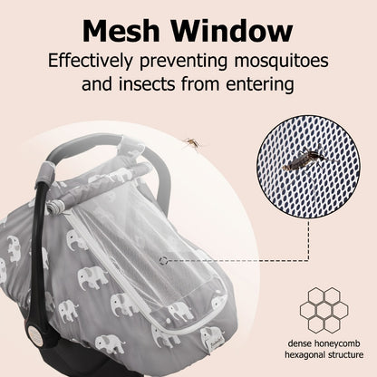 Baby Car Seat Cover - Breathable Beavtaens Covers Stretchy