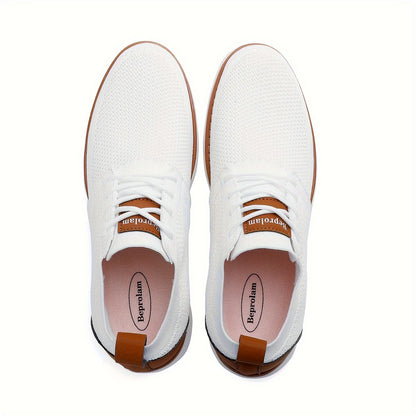 [Breathable Dress Sneakers] Comfy & Breath Dress Sneakers for Men Casual Men's Dress Shoes Mesh Sneakers for Walking Lightweight Breathable Fashion Sneakers