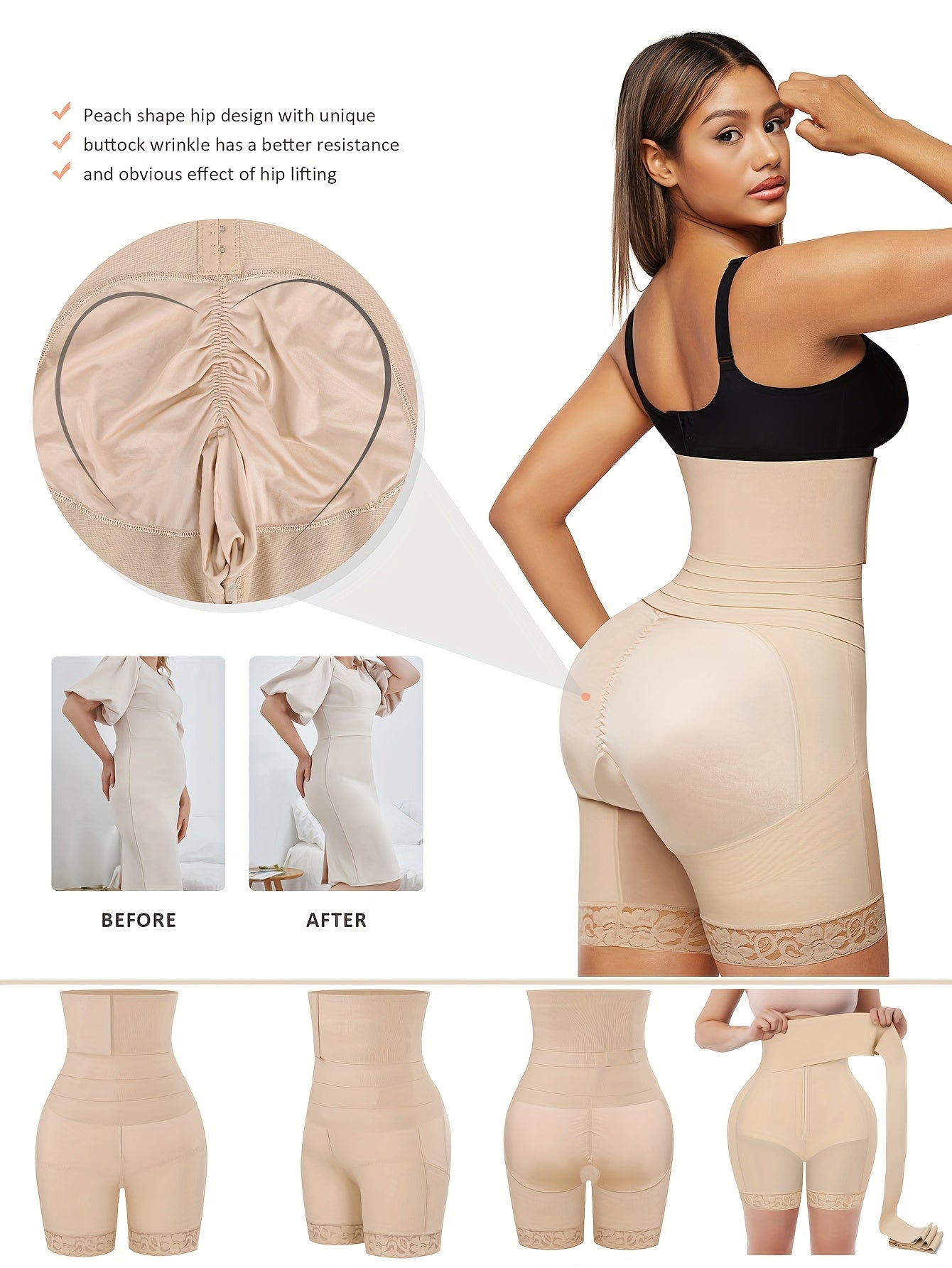 2-in-1 Women' Tummy Trimmer & Waist Trainer Shapewear Suitable for Tummy Control, Postpartum,, Body Shaper Bodysuit, Hand Washable, No Chest Pads, Medium Underwear for Gym, Casual Attire