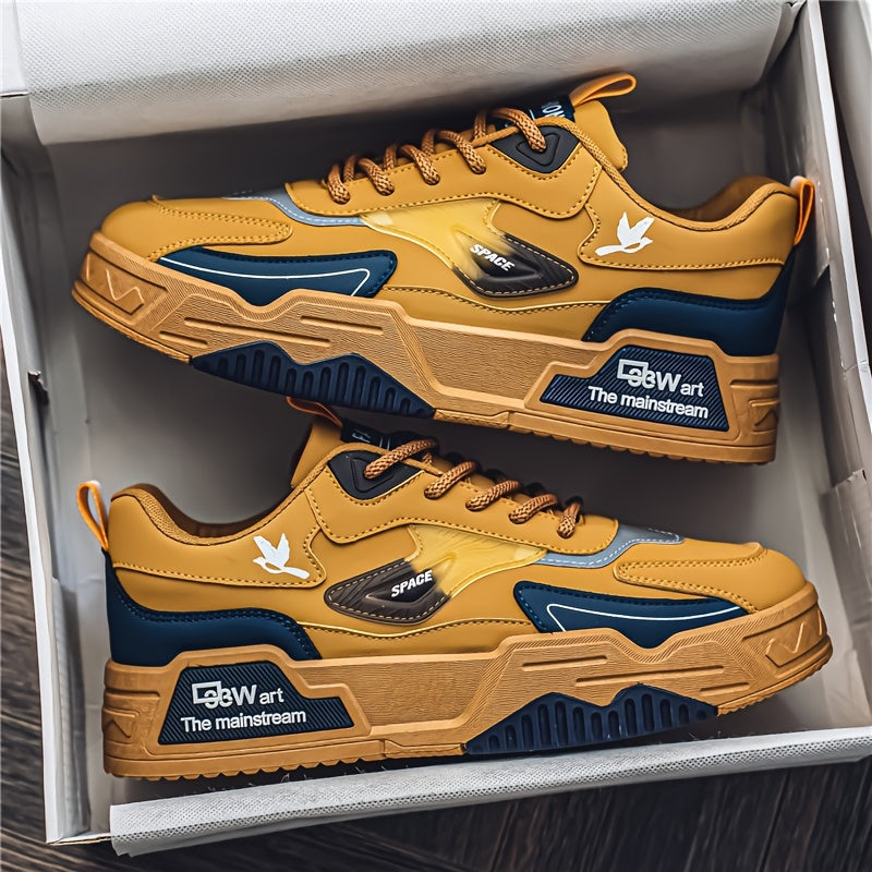 Sneakers, A Pair Of Men's Skateboard Shoes with A Thick Sole And Trendy Design, Suitable for Sports And Leisure Travel
