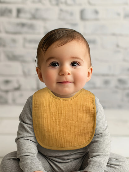 10pcs Four-Layer Absorbent Muslin Baby Bibs with Adjustable Snap Buttons for Boys And Girls for Feeding Drool And Eating Bibs, Perfect for Outdoor