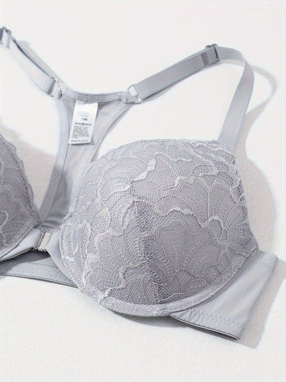 Women’s 3-Pack Front Closure Bra - Lace Detail Comfort - Style 1061