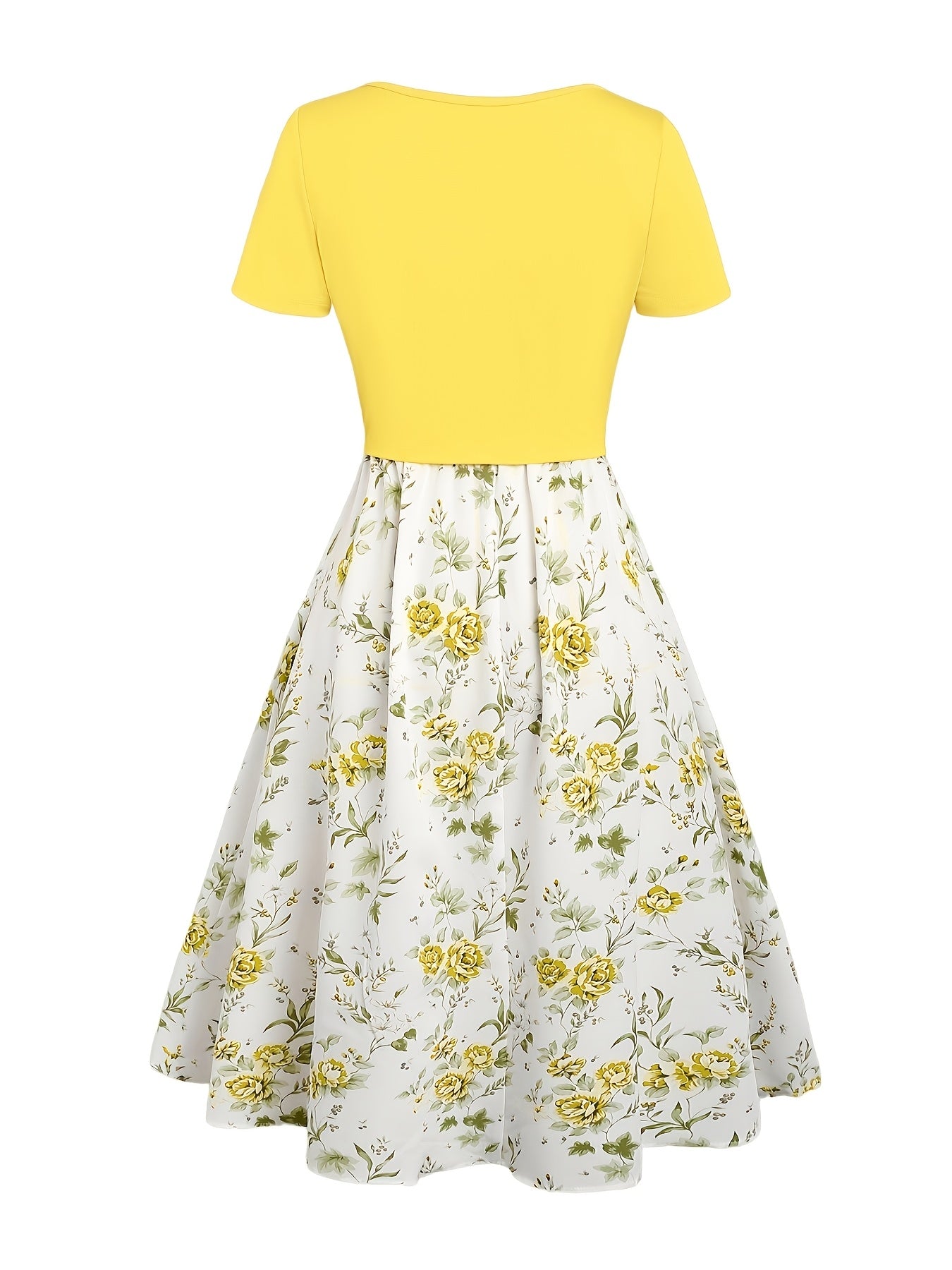 Floral Print Waisted Sleeveless Cami Dress And Solid Lace Up Short Sleeve Crop Top Set