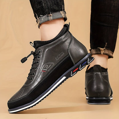 Large Men's New High Top Business Formal High Top Casual Office Professional Suit Set with Lace Up Trendy Men's Shoes