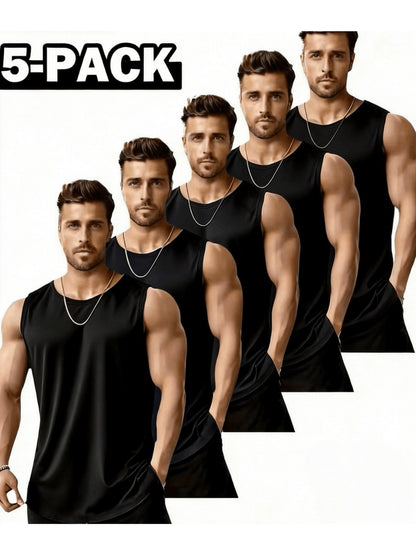 Men's Classic Tank Top - Crew Neck Sleeveless Style 9669