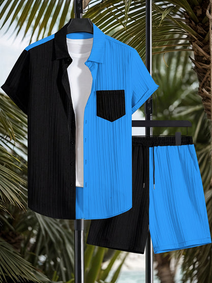 Men's Black + Blue Polyester Shorts - product view 10