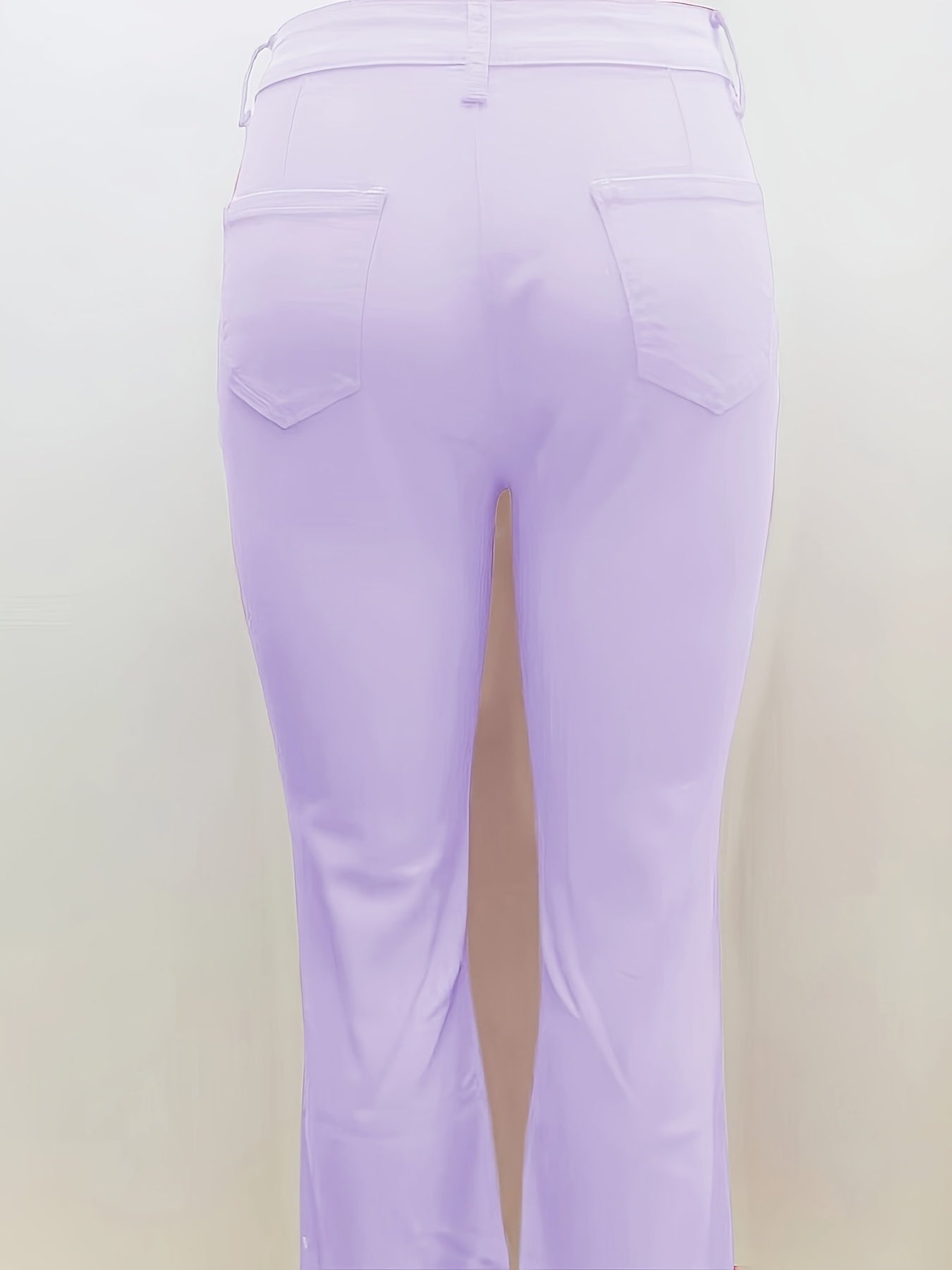 26AW Women'S Stretchy Vintage Multi-Use Casual Chic Mid-Rise Pants with Pockets, Machine Washable, Long-Lasting, Flared Denim Trousers for Trendy Street Style