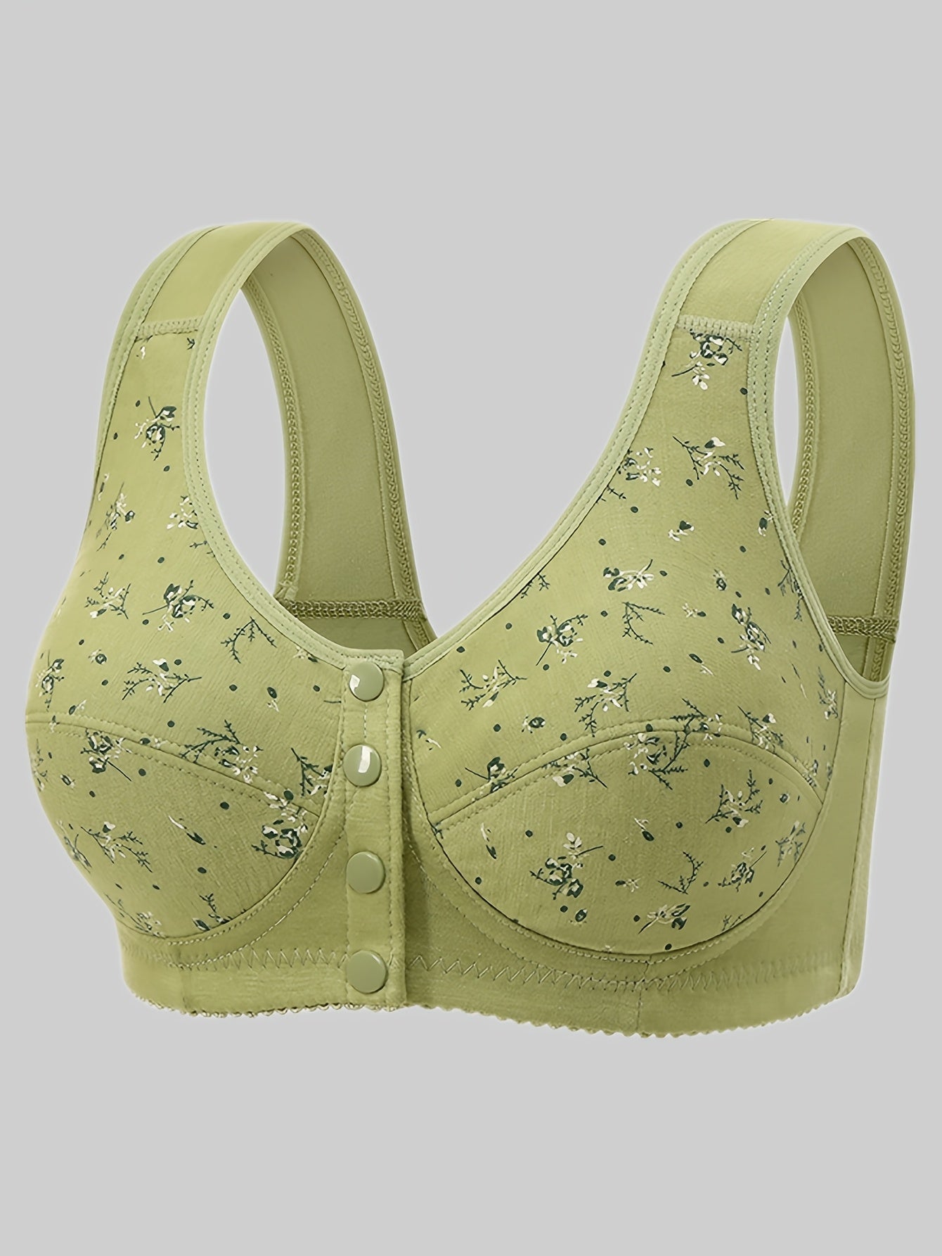 8-Pc Front-Closure Tank Top-Style Printed Comfortable And Breathable Women'S Underwear: Wire-Free, Stretch, Elegant, Sporty, Moisture-Wicking Bras for Moms And Mature Women (0XL-7XL)